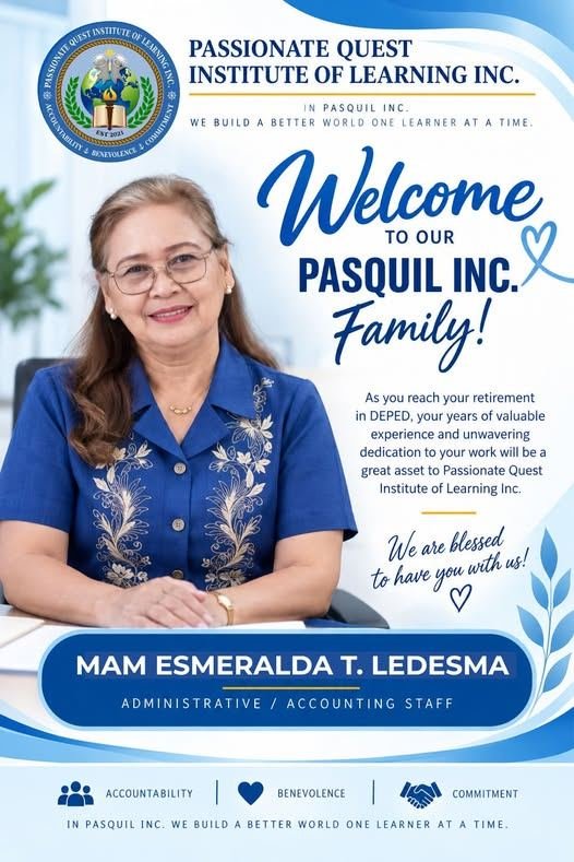 💙 Welcome to the PASQUIL Inc. Family, Mam Esmeralda Ledesma!